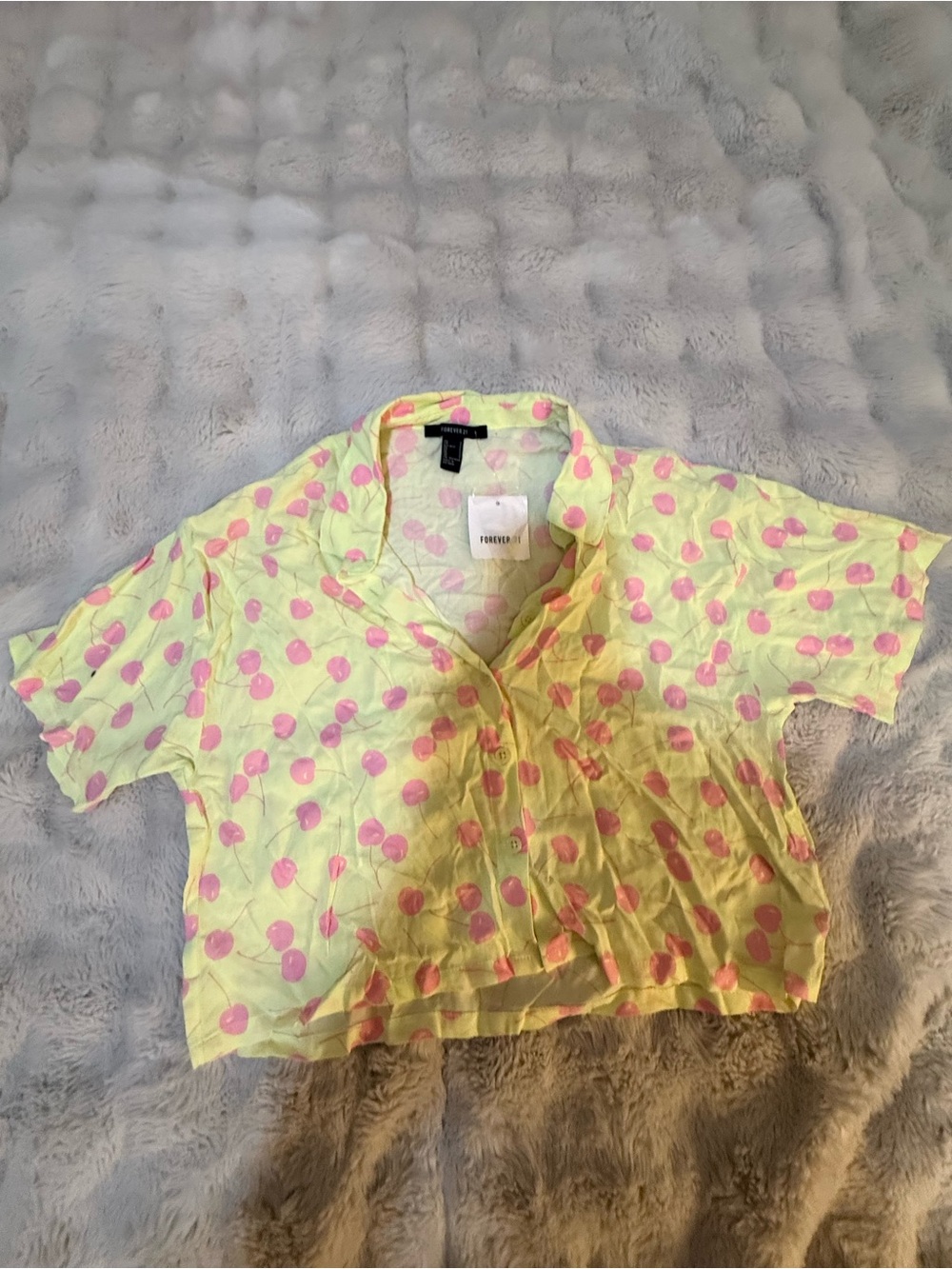 Forever 21 TWO Crop Button-Down Shirt